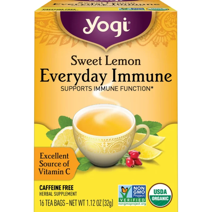 Yogi Tea, Sweet Lemon Everyday Immune, 16 Herbal Tea Bags, Caffeine Free