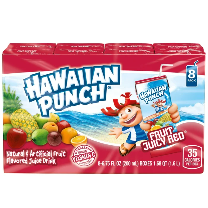 Hawaiian Punch Fruit Juicy Red Juice Drink, 6.75 fl oz, 8 Count Boxes - Image 2